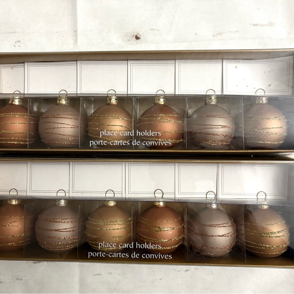 Pier 1 Imports Christmas Ornament Place Card Holders set of 12